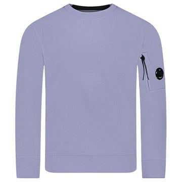 CP Company Lens Badge Diagonal Crewneck Sweatshirt Purple 137996313