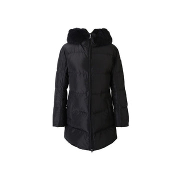 Prada Triangular Logo Hooded Faux Fur Padding Jacket Black 25FW 29E117 106O F0002 150062719