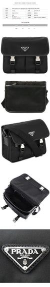PRADA Pokono Klappen Schulterkreuztasche 25FW Schwarz 2VD769 2DMH F0002 150062716 [P]