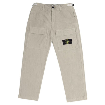 STONE ISLAND Wappen-Patch Corduroy-Hose Lichtgrau 3100025 S0229 V0061 144144258
