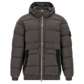 STONE ISLAND Stone 25FW Wappen Seamless Tunnel Nylon Kapuzenjacke Dunkelgrau 4100040 S0028 V0062 144144250
