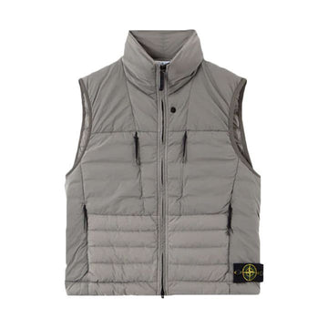 STONE ISLAND Stone 25FW Wappen Seamless Tunnel Nylon Padded Vest Grau G100004 S0183 V006B 144144247