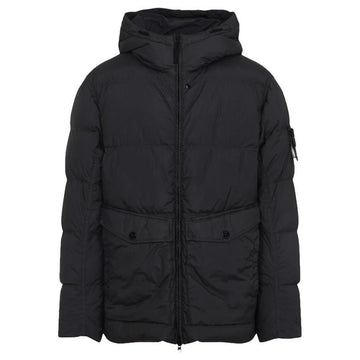 STONE ISLAND Garnment Dyed Crinkle Wrap Hoodie Padded Jacket Schwarz 4100011 S0A23 V0029 144144232