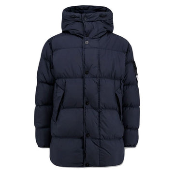 STONE ISLAND Stone 25FW Wappen Garment Dye Crinkle Laps Kapuzen-Padjacke Navy 4100012 S0A23 V0020 144144219