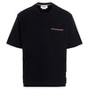 THOM BROWNE Drei Streifen Taschen T-Shirt Navy MJS183A 07323 415 123042502 [P]