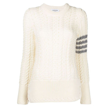 Thom Browne Diagonal Armhole Wool Knit White FKA341A Y1022 100 123042501