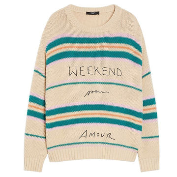 MaxMara 25SS ANGUS Logo Crewneck Knit Multi 2515361211 001 149268520