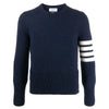 THOM BROWNE Schrägarm Crewneck Wollstrick Navy 00278 415 123042492 [P]