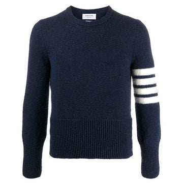 Thom Browne Diagonal Armband Crew Neck Wool Knit Navy MKA093A 00278 415 123042492