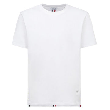 THOM BROWNE Signature gestreiftes T-Shirt Weiß MJS056A 00050 100 136177849
