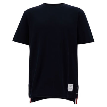 Thom Browne Signature Stripe T-Shirt Navy 136177847
