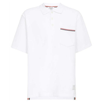 THOM BROWNE 25SS ストライプ ポケット ポロ シャツ ホワイト J0029 100 136177844