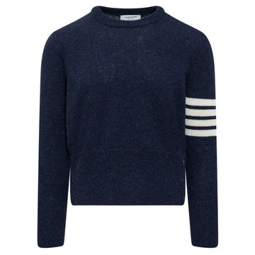 THOM BROWNE Kreuzpasspullover aus Wolle in Navy MKA317A 01085 415 123042383