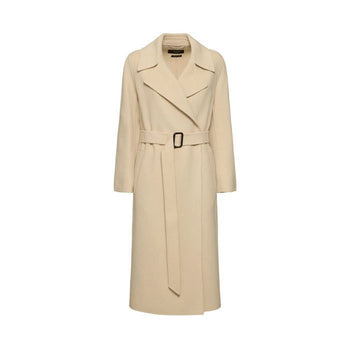 MaxMara Belted Wool Coat Beige 2525016021 086 149268482