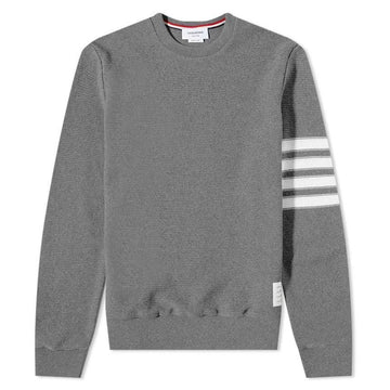 Thom Browne Diagonal Stitch Waffle Sweatshirt Medium Gray 07897 035 123042309