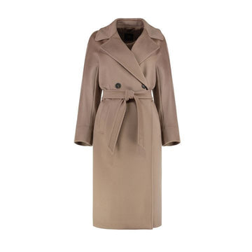 MAXMARA RESINA ベルト付き ダブルコート ブラウン 2525016031 014 149268472