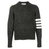 Thom Browne Diagonal Cuff Crew Neck Wool Knit Dark Gray 123042290 [P]