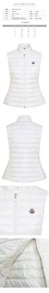 Moncler 25SS IGENS Logo Patch Padded Vest White 1A000 67 597YF 034 134665645 [P]