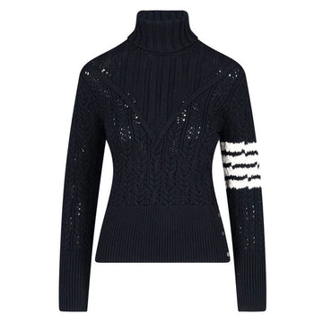 Thom Browne Diagonal Arm Band Turtleneck Knit Navy FKA382A Y1024 415 142950482