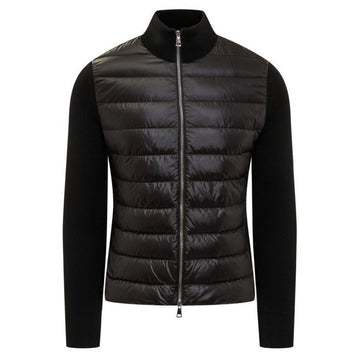 Moncler Logo Patch Knit Mix Padding Jacket Black 9B000 25 M1131 999 134665633