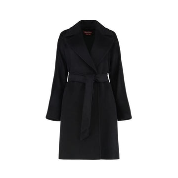 MaxMara Dravenna Belted Wool Coat Black 2526016152 013 149268451