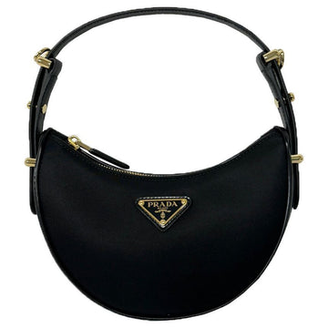 Prada 25SS Arke Triangle Logo Tessuto Crossbody Bag Black 1BC199 R789 F0002 142950585