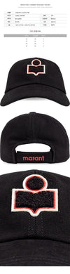 ISABEL MARANT TYRON Logo-Patch Cap Schwarz C1C01A 01BK 132771219 [P]