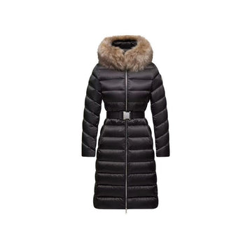 MONCLER 24FW LEERSIE Logo Patch Gürteltes Daunenjacke Schwarz 1C000 45 59685 99M 150067837