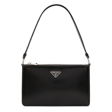 PRADA Triangles Logo gebürstete Mini Tasche Schwarz 1BC155 ZO6 F0002 142950572