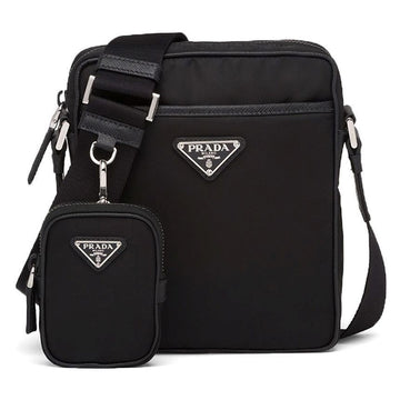 PRADA Tessuto Messenger Bag mit Dreieckslogo Schwarz 2VH112 2DMH F0002 142950553