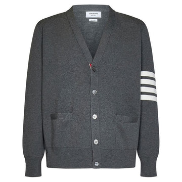 THOM BROWNE 25SS アングル バンド ミラノ スティッチ カーディガン メッドグレー 00219 035 130919529