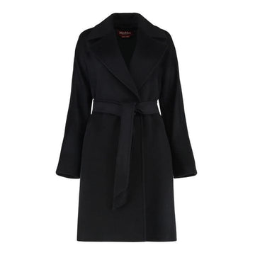 MaxMara Dravenna Belted Wool Coat Black 2526016091 013 149268400