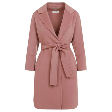 MaxMara 25SS ARONA Belted Wool Coat Pink 2519011101 090 149268394
