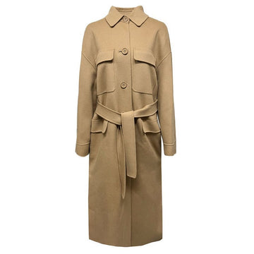 MAXMARA 25SS MILO ベルト付き ウール コート キャメル 2519011021 033 149268393