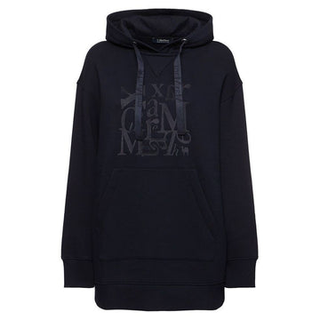 MAXMARA MUSA Logo Stickerei Fleece Hoodie Navy 2519921011 002 149268388