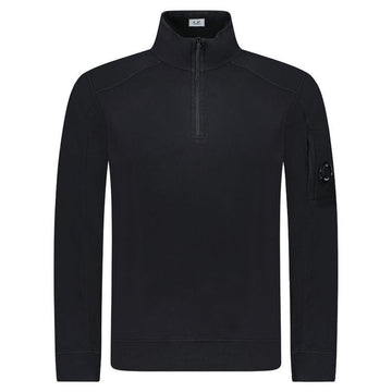 CP COMPANY CP 24SS Linsenabzeichen Halbzip Sweatshirt Schwarz 16CMSS035A 002246G 999 122482704