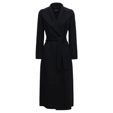 MaxMara Belted Long Wool Coat Black 25FW 2529016043 013 149268381
