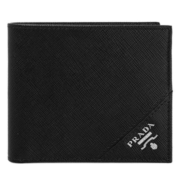 PRADA サフィアーノ メタルロゴ 二つ折り財布 ブラック 2MO513 QME F0002 141448172