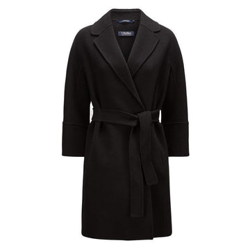 MaxMara 25FW ARONA Virgin Wool Robe Coat Black 2529016071 013 149268371