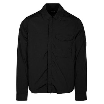 CP Company CP 24SS Lens Badge Oversized Shirt Jacket Black 16CMOS039A 005904G 999 122482595
