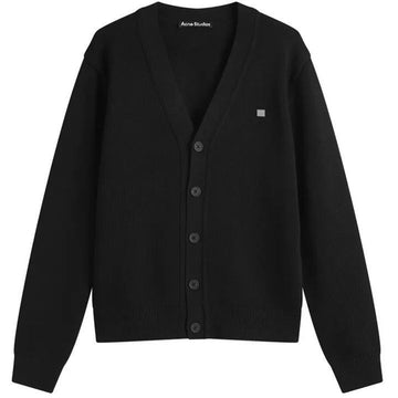 Acne Studios 25SS Face Patch Regular Fit V-Neck Cardigan Black C60104 900 149068914