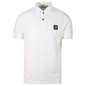 STONE ISLAND ストーン 25SS ロゴ パッチ スリムフィット ポロ Tシャツ ホワイト K1S15 22002SC S0017 V1001 129110850