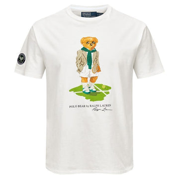 POLO RALPH LAUREN Klassisches T-Shirt mit Bärenmotiv 25SS Weiß 710970519 001 140192129