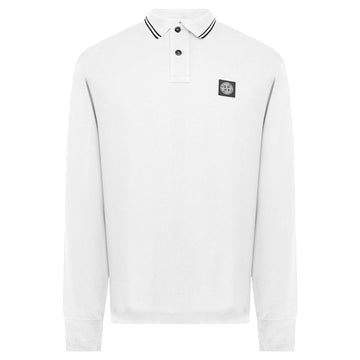 STONE ISLAND Stone 25SS Slim Fit Langarm-Polo-T-Shirt Weiß V1001 22002SL S0018 129110847