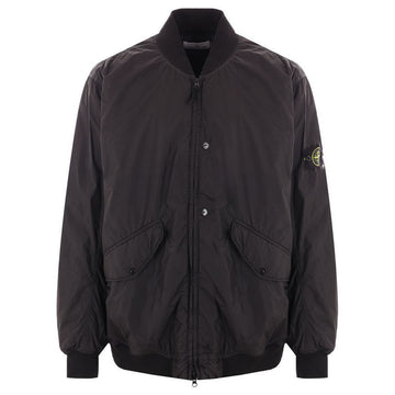 Stone Island Stone 24FW Wappen Patch Crinkle Laps Bomber Jacket Black 811540923 V0029 121966514