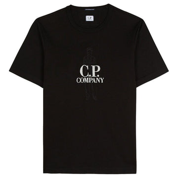 CP COMPANY CP 25SS Logo-Stickerei T-Shirt Schwarz 18CMTS106A 110301W 999 139978223
