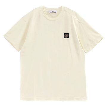 STONE ISLAND Stein 25SS Logo-Patch T-Shirt Cremeweiß 2100039 S0013 V0093 139977609