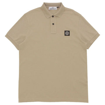 STONE ISLAND ストーン 25SS ロゴ パッチ スリムフィット ポロ シャツ デザート K1S15 22002SC S0017 V009A 139977606