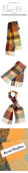 Acne Studios 25FW Signature Logo Patch Check Scarf Multi CA0084 BO9 149068897 [P]