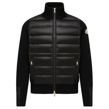 MONCLER Logo-Patch Wollmix Leichtdaunenjacke Schwarz 9B000 56 M1131 999 148772590